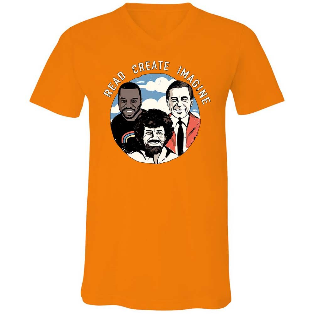 Unisex V-Neck T-Shirt - ERR3GQR3 - Orange - 12