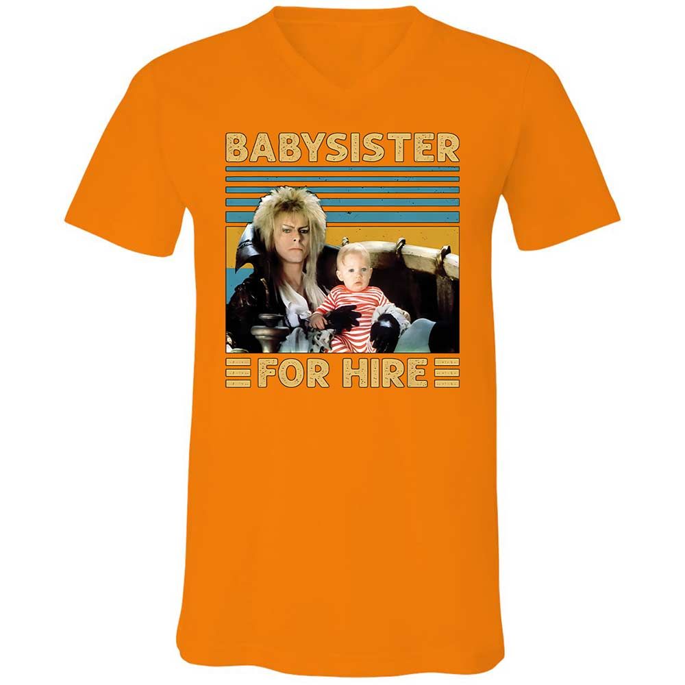 Unisex V-Neck T-Shirt - LZJPYWPX - Orange - 12