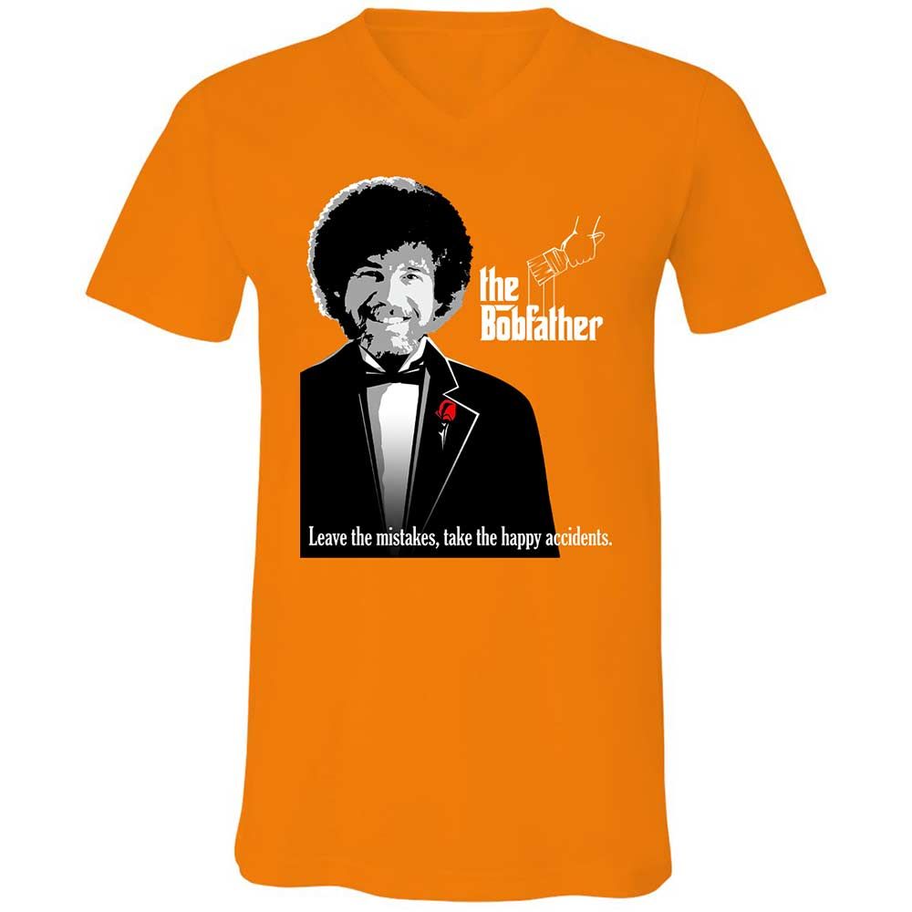 Unisex V-Neck T-Shirt - 7K6NTHNK - Orange - 12