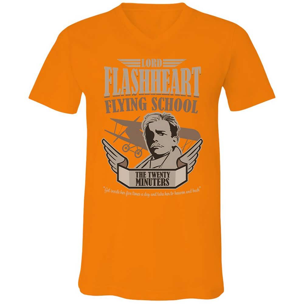 Unisex V-Neck T-Shirt - AAFSB9AT - Orange - 12