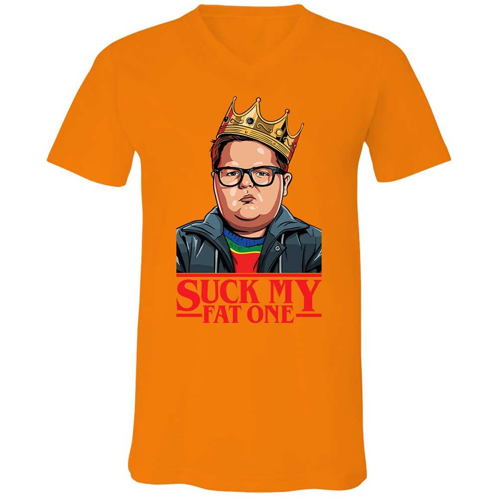 Unisex V-Neck T-Shirt - FGV9GQPP - Orange - 12