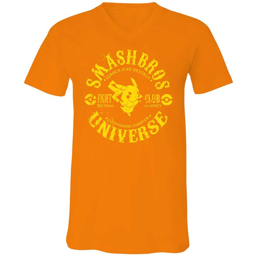 Unisex V-Neck T-Shirt - 5BJ47WRY - Orange - 12