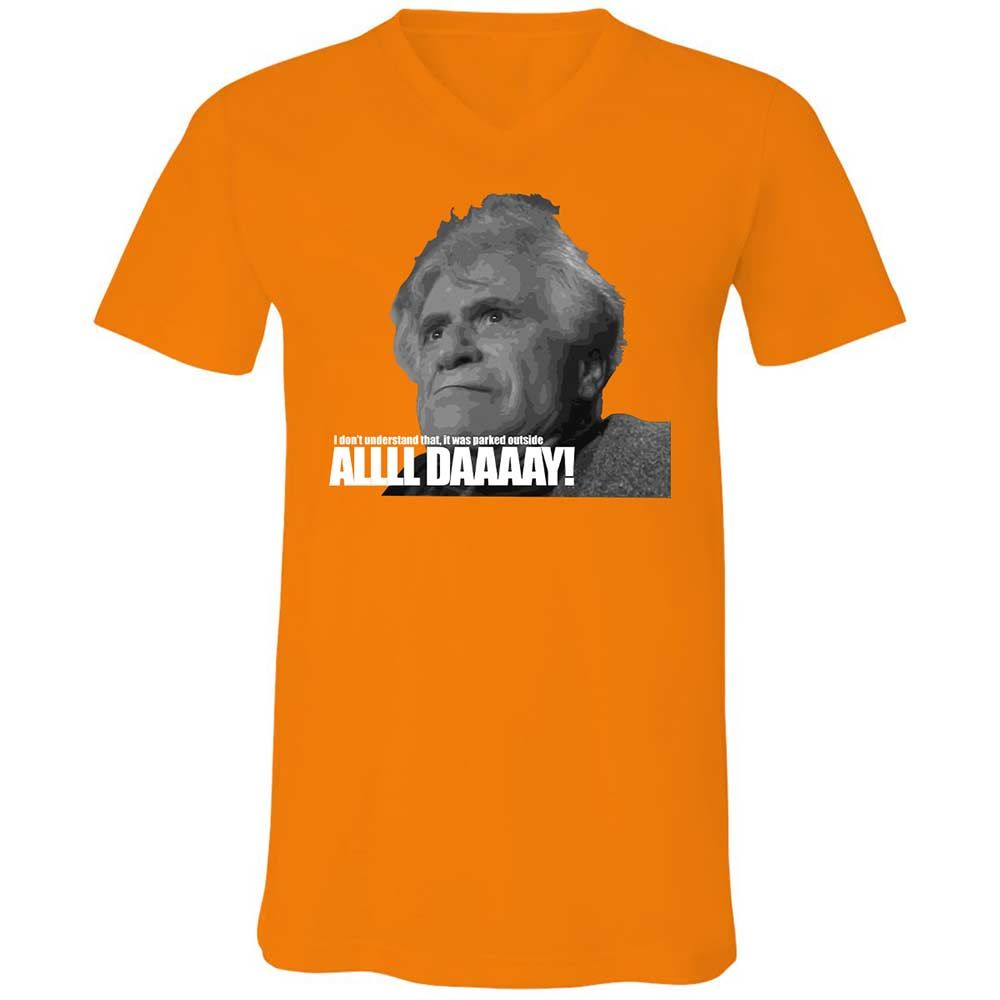 Unisex V-Neck T-Shirt - 577CGKYR - Orange - 12