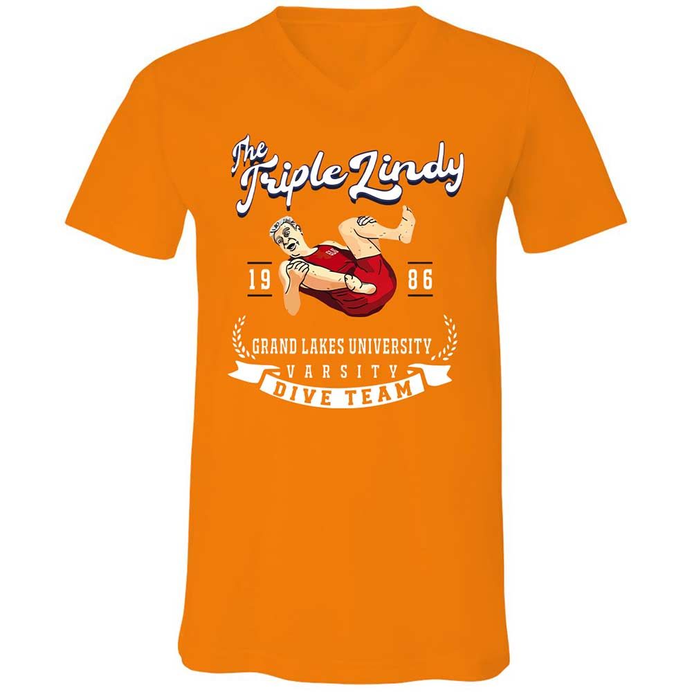Unisex V-Neck T-Shirt - 1HWJC22T - Orange - 12