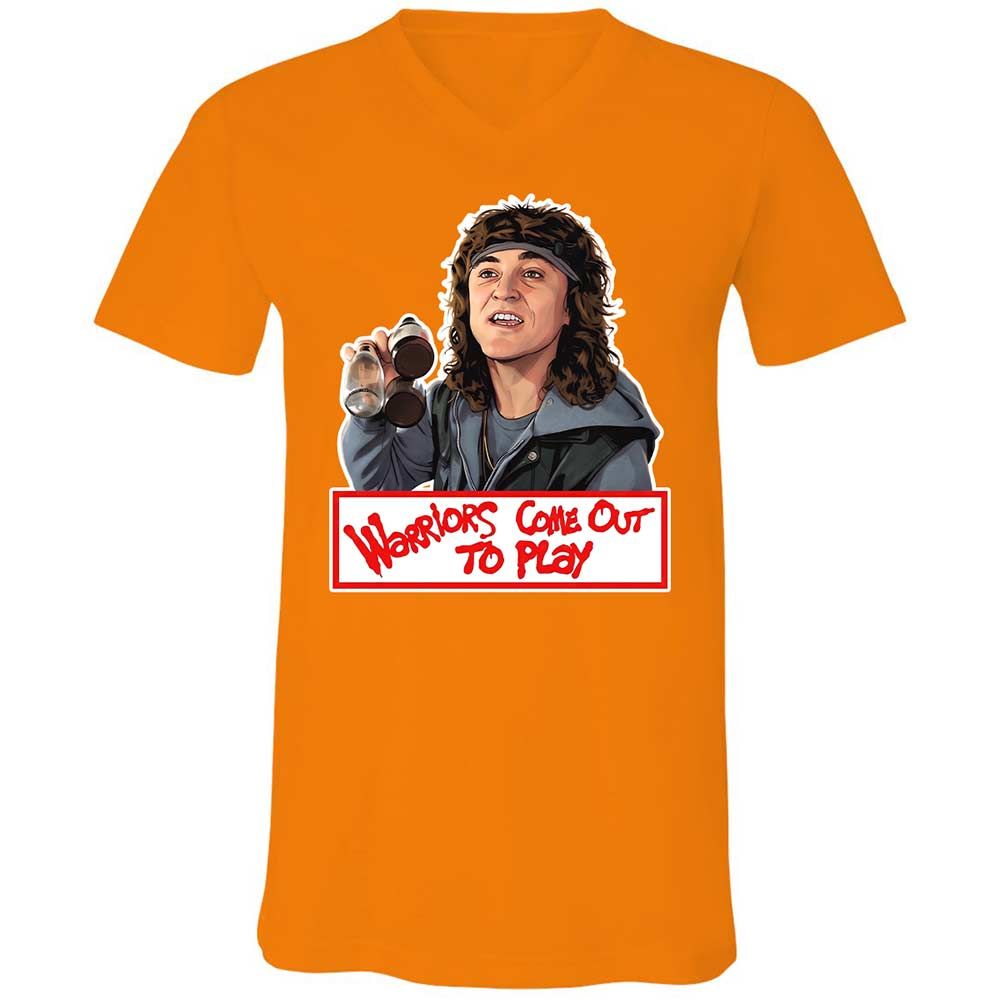 Unisex V-Neck T-Shirt - CEZQG2CL - Orange - 12