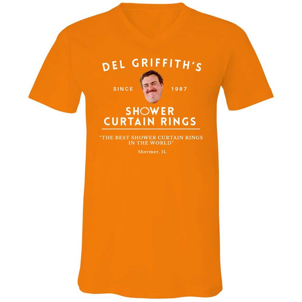 Unisex V-Neck T-Shirt - 6Z1ZKL6F - Orange - 12