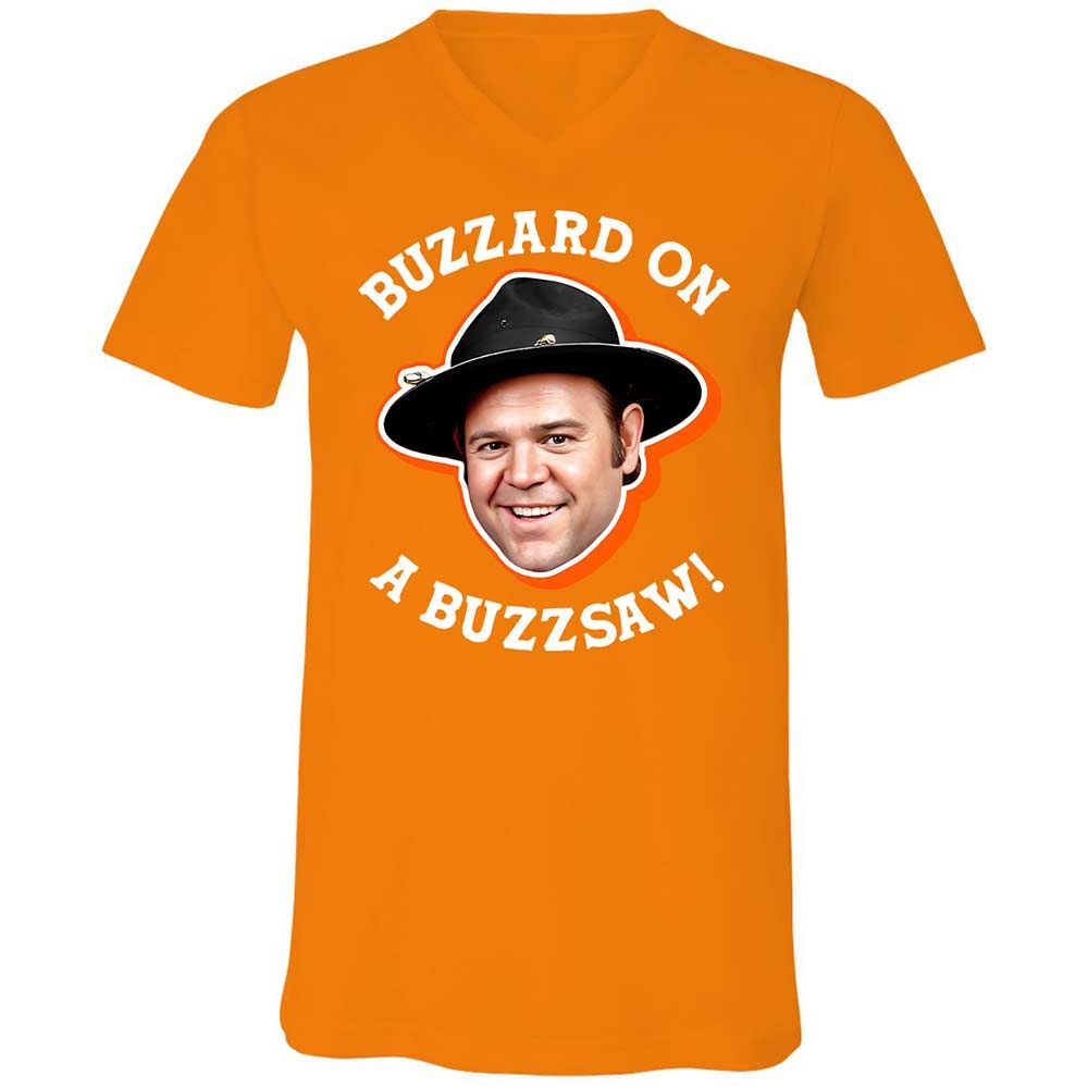 Unisex V-Neck T-Shirt - HXYQJVQP - Orange - 12