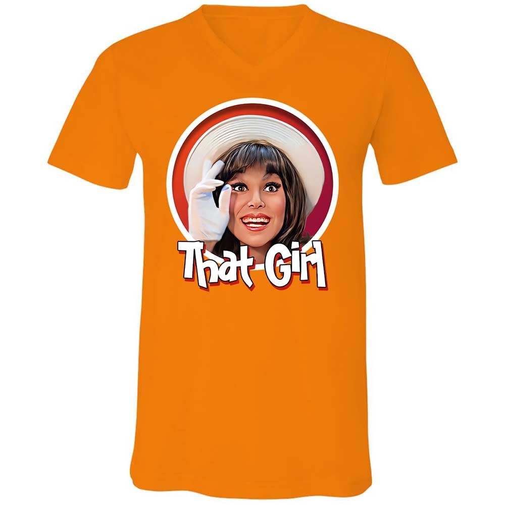 Unisex V-Neck T-Shirt - CRL9XKMP - Orange - 12