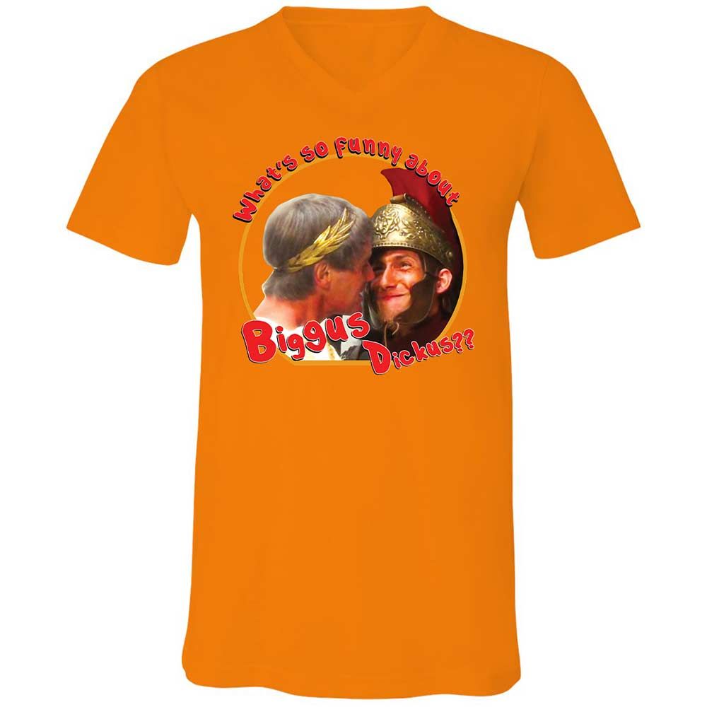 Unisex V-Neck T-Shirt - SU4ERRCC - Orange - 12