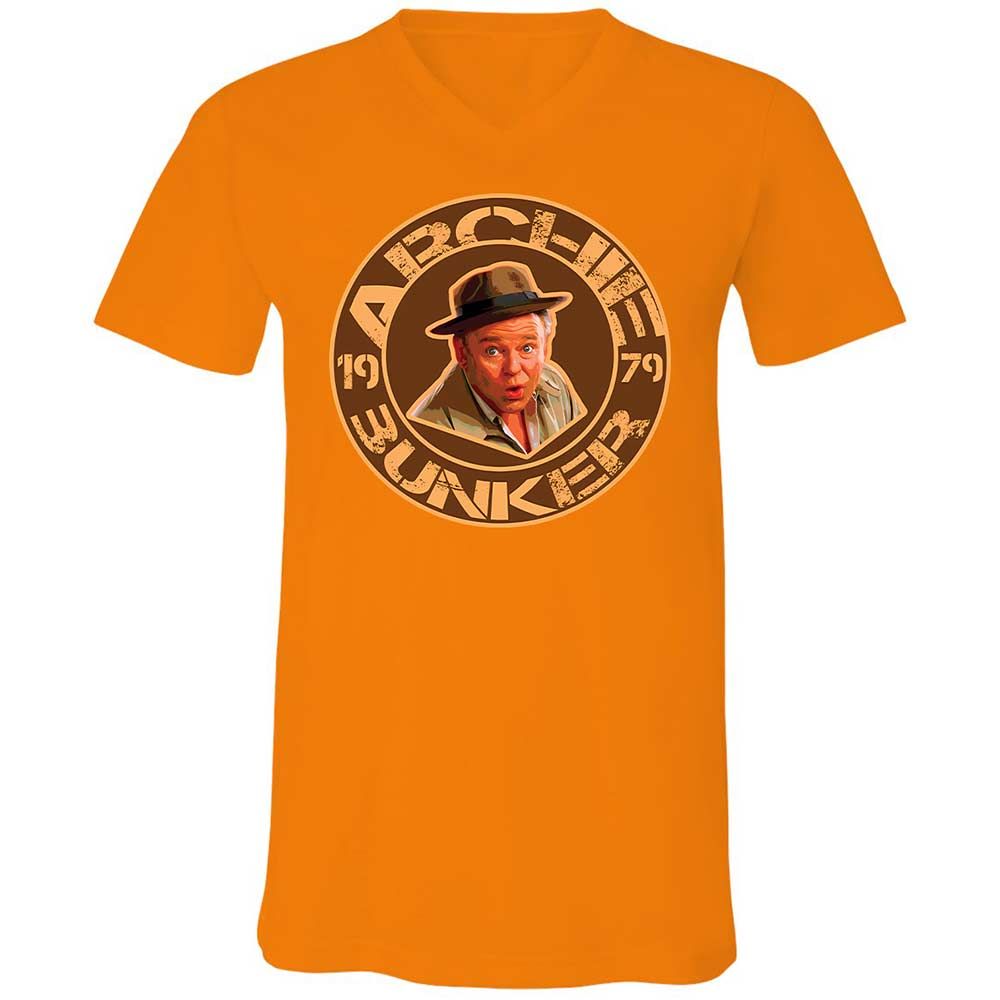 Unisex V-Neck T-Shirt - BVVSGMQB - Orange - 12
