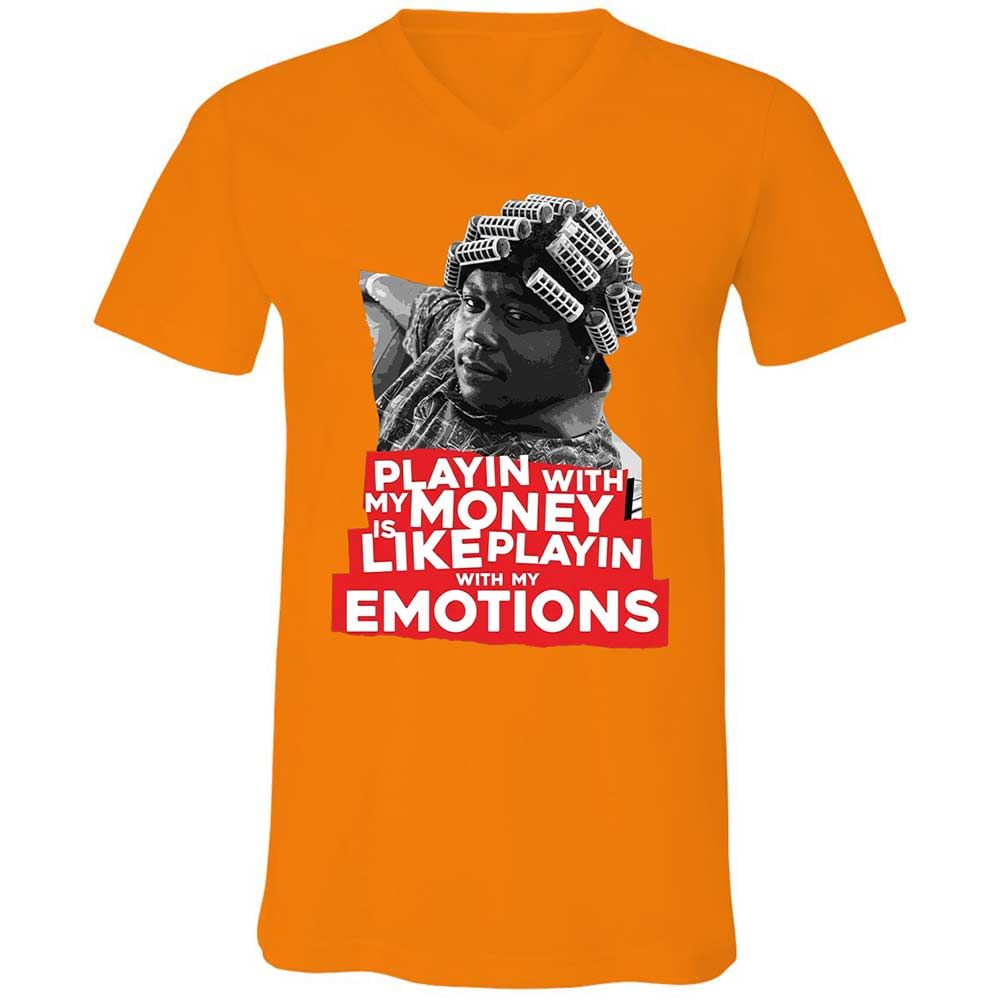 Unisex V-Neck T-Shirt - 9RXRXCWZ - Orange - 12