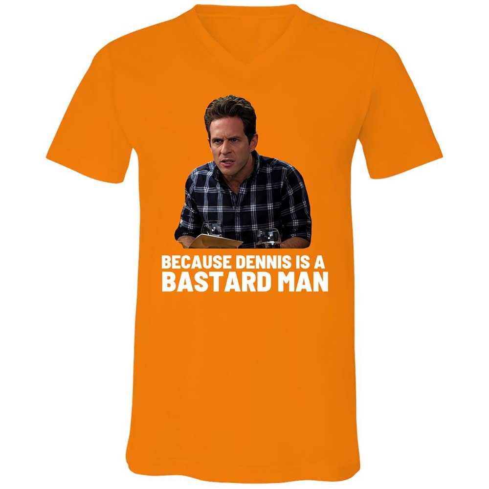 Unisex V-Neck T-Shirt - 2BV5YD9Z - Orange - 12