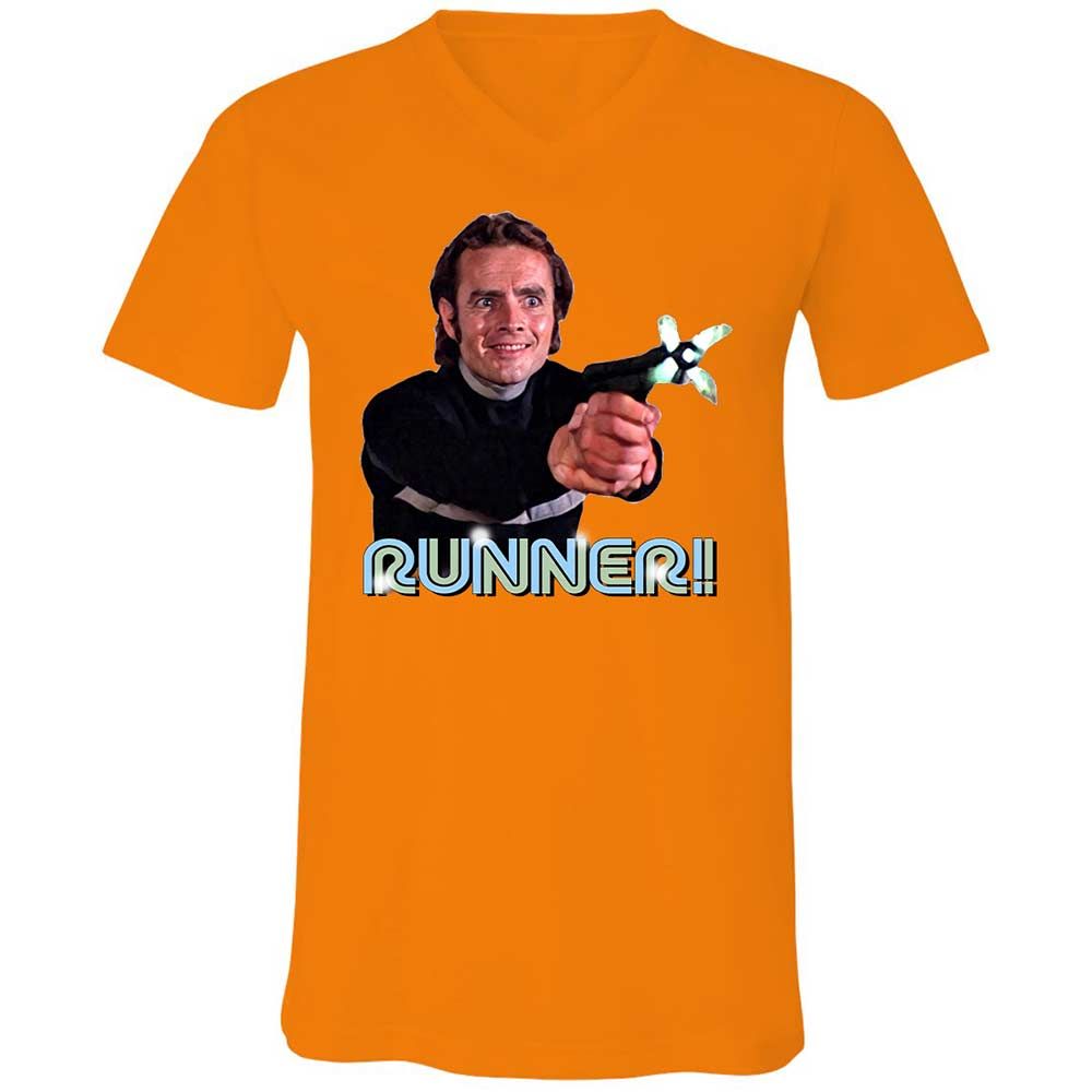 Unisex V-Neck T-Shirt - VF2DUEJH - Orange - 12