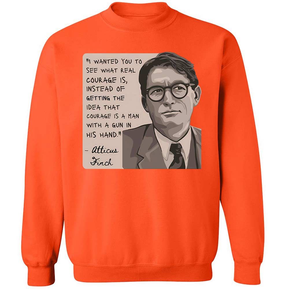Real Courage Quote - Orange - 12