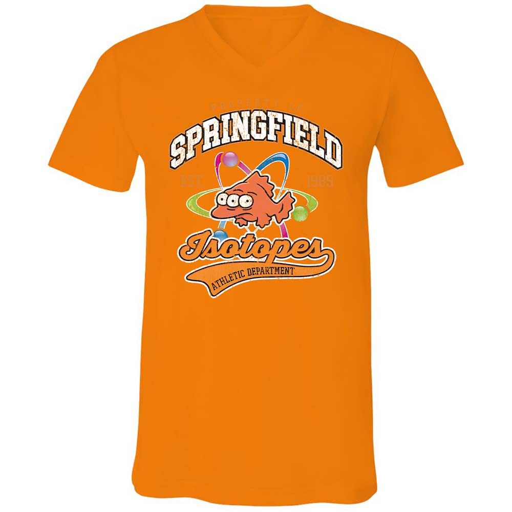 Unisex V-Neck T-Shirt - HCF3Z8G8 - Orange - 12