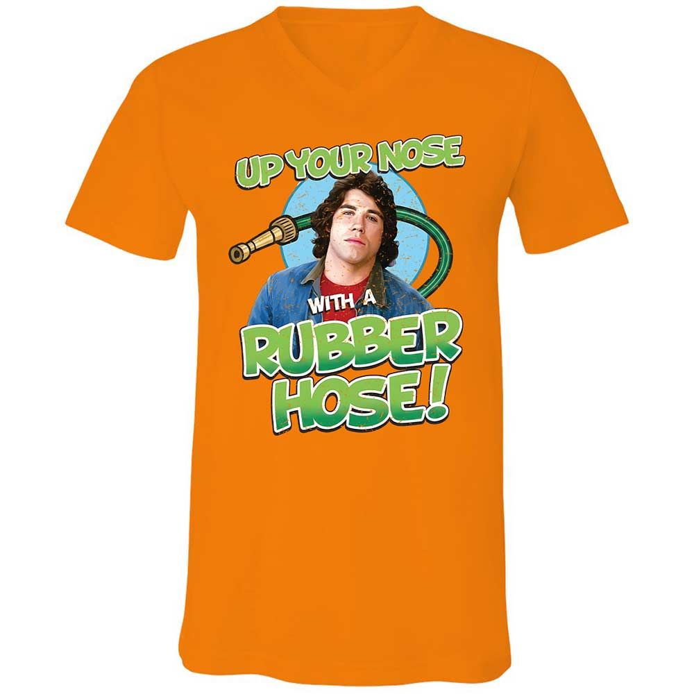 Unisex V-Neck T-Shirt - QF5Q29PY - Orange - 12