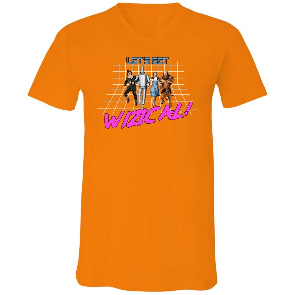 Unisex V-Neck T-Shirt - PM9Q4QXW - Orange - 12