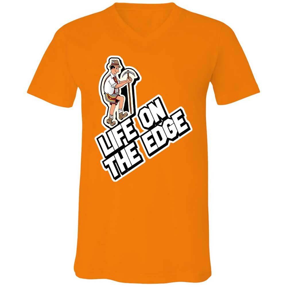 Unisex V-Neck T-Shirt - VVV2KCS2 - Orange - 12