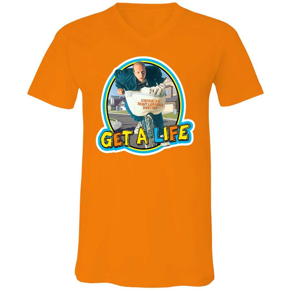 Unisex V-Neck T-Shirt - XKZX3QKN - Orange - 12