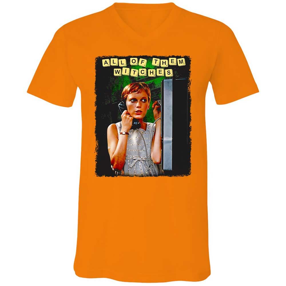 Unisex V-Neck T-Shirt - W98HCEUS - Orange - 12