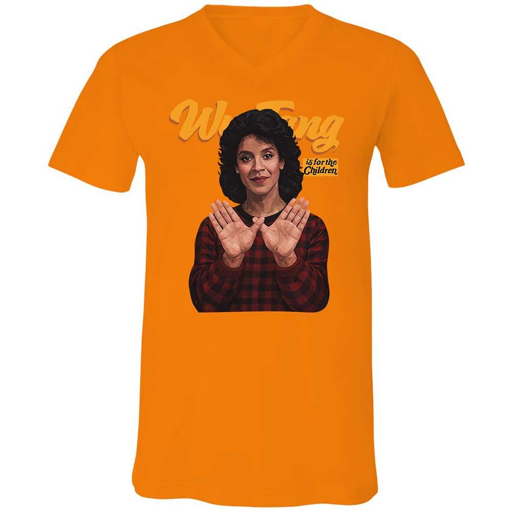 Unisex V-Neck T-Shirt - NBEL4DBQ - Orange - 12