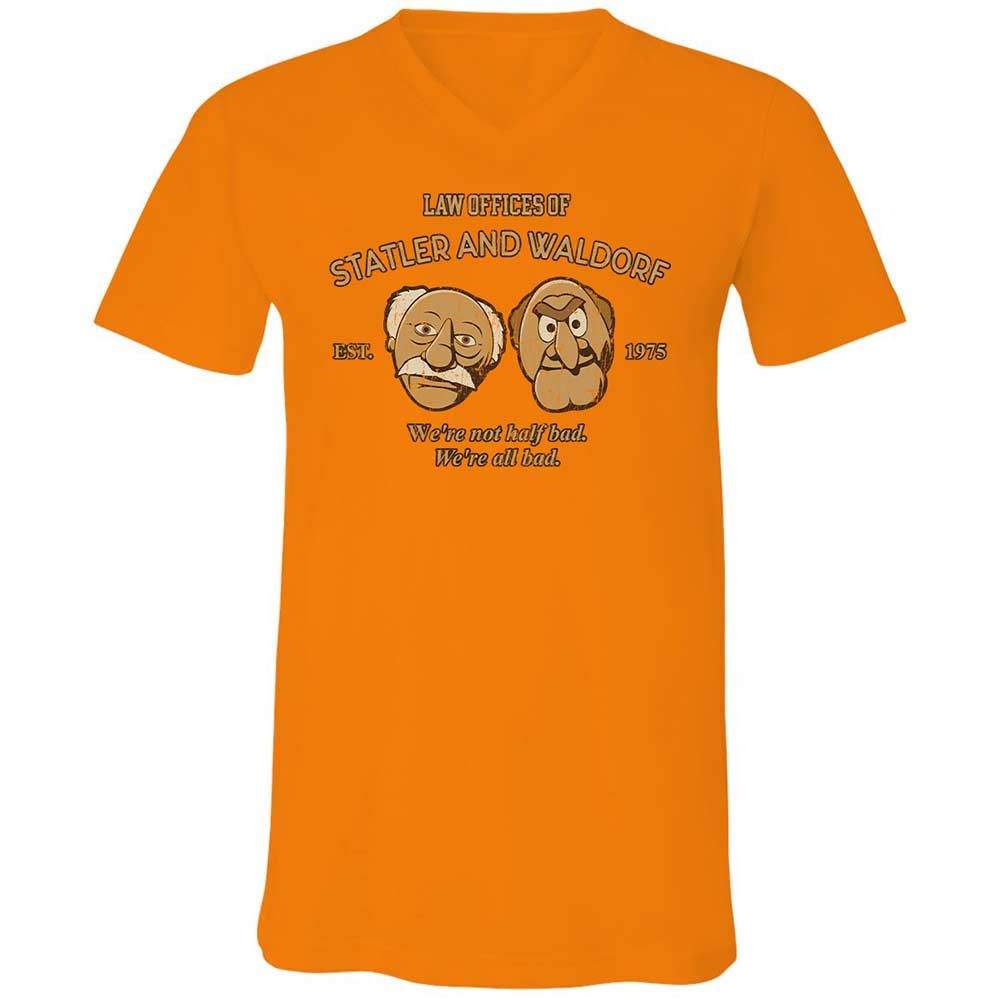 Unisex V-Neck T-Shirt - 1VMU8ZUK - Orange - 12