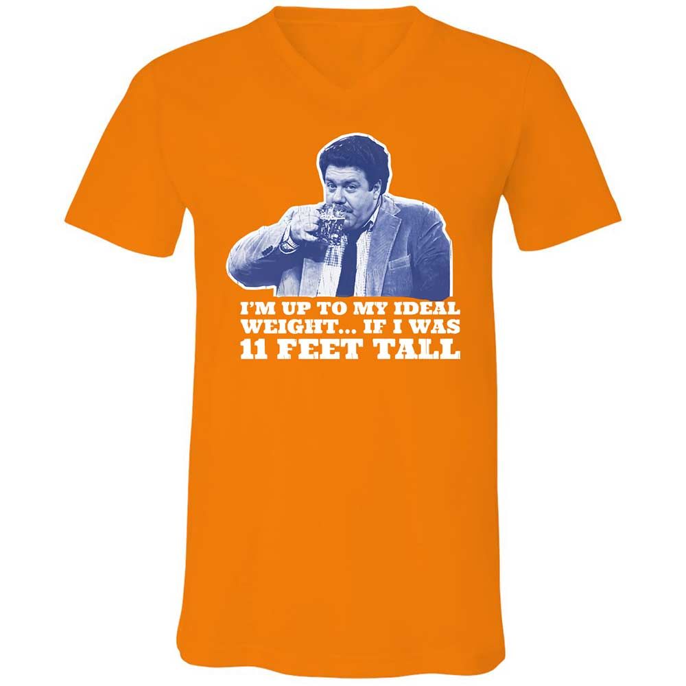Unisex V-Neck T-Shirt - 8XVEJE6Q - Orange - 12