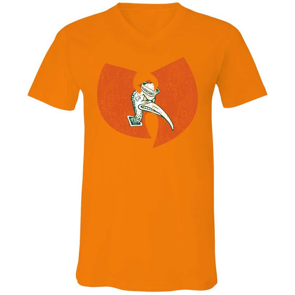 Unisex V-Neck T-Shirt - 664ZFFS9 - Orange - 12
