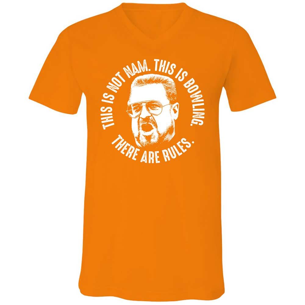 Unisex V-Neck T-Shirt - DUFJ6JZK - Orange - 12