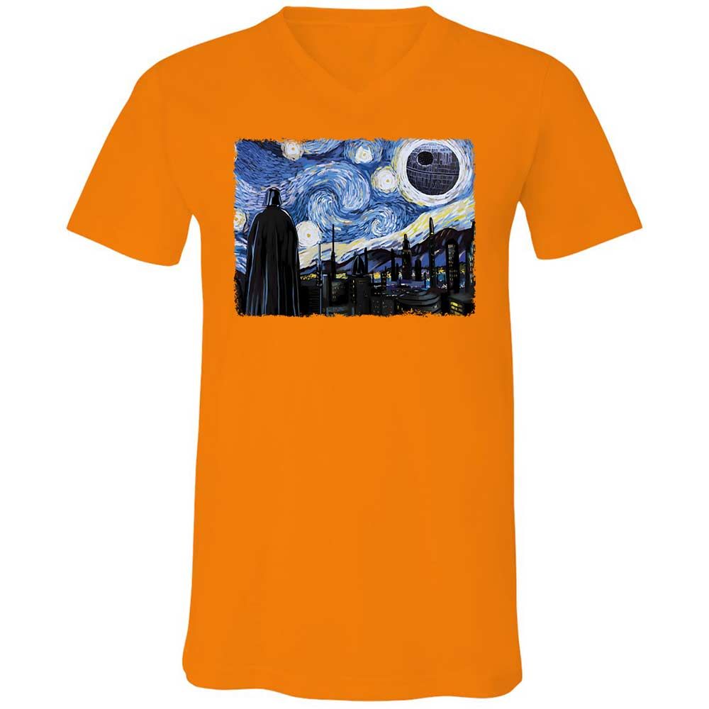 Unisex V-Neck T-Shirt - 9X8DBMHX - Orange - 12