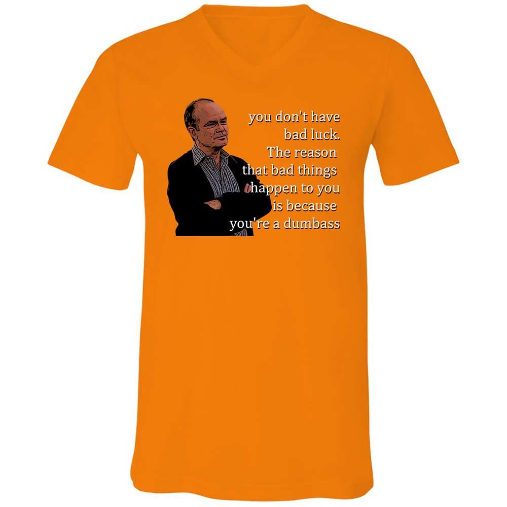 Unisex V-Neck T-Shirt - MBPPU8Y6 - Orange - 12