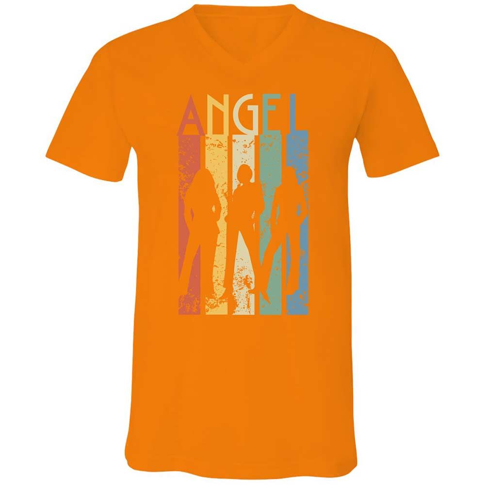 Unisex V-Neck T-Shirt - 33B4YM4W - Orange - 12