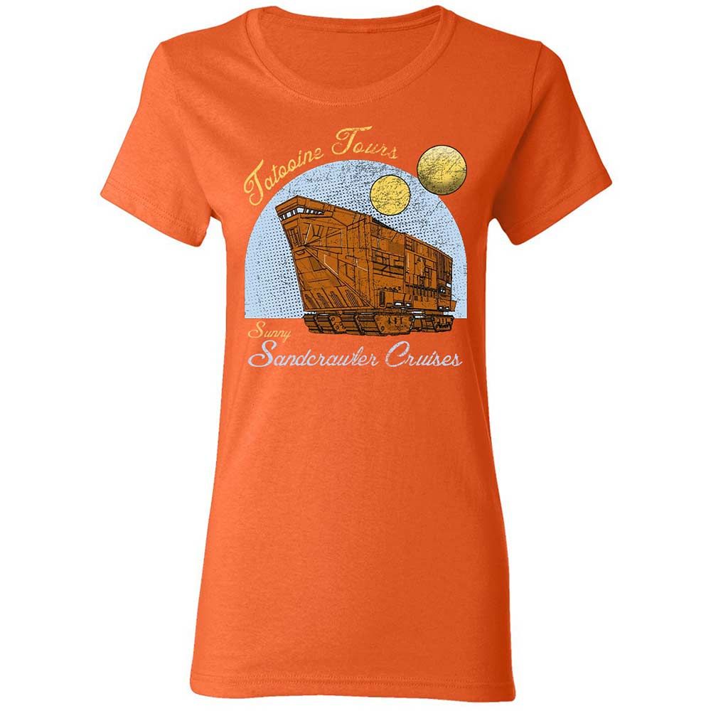 Women's T-Shirt - B8P81X5G - Orange - 12