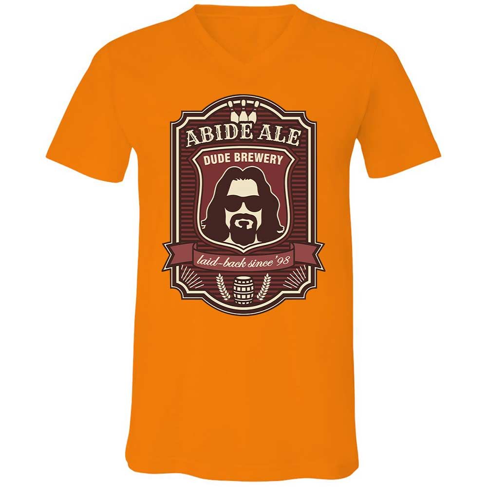 Unisex V-Neck T-Shirt - MR4YS5S8 - Orange - 12