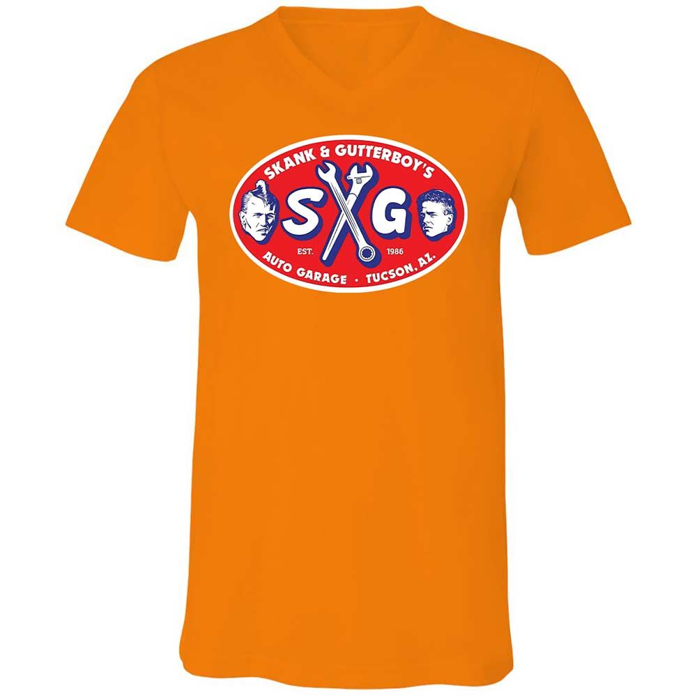 Unisex V-Neck T-Shirt - JSTFP5UX - Orange - 12