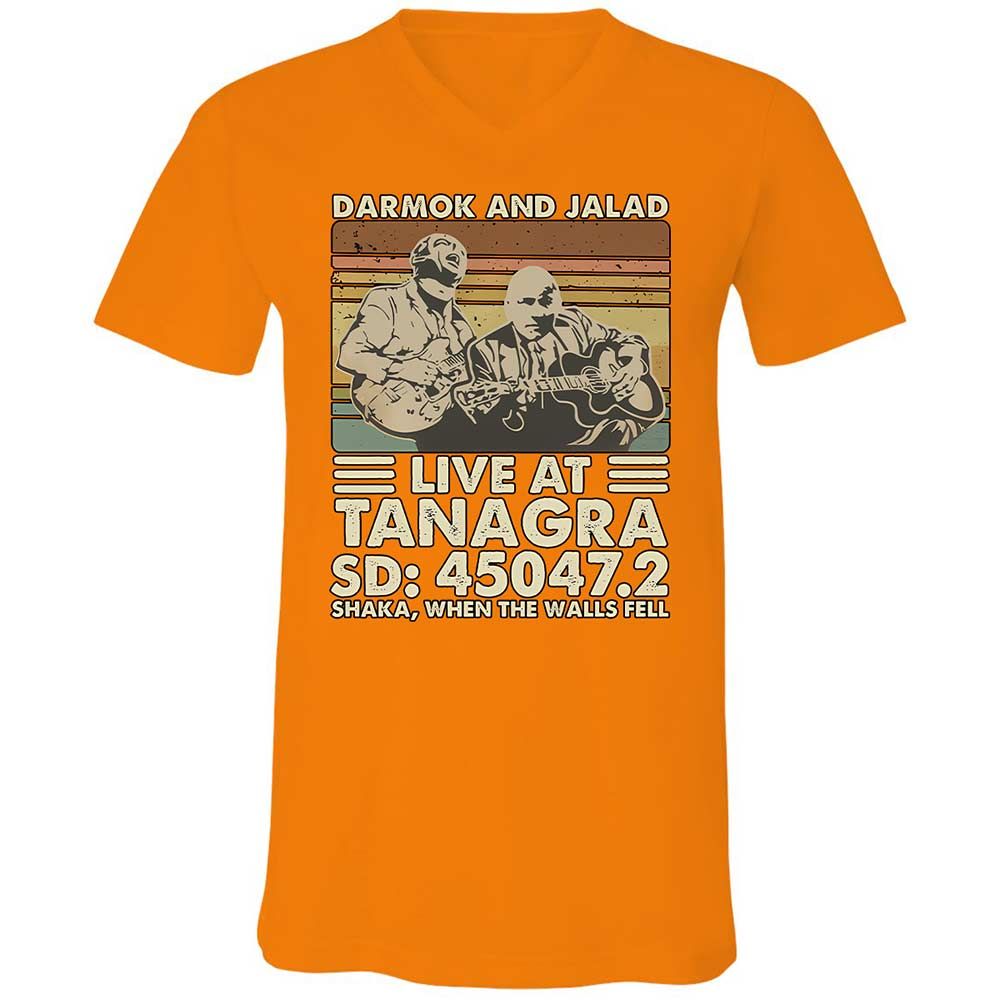 Unisex V-Neck T-Shirt - 1L2HHTDF - Orange - 12