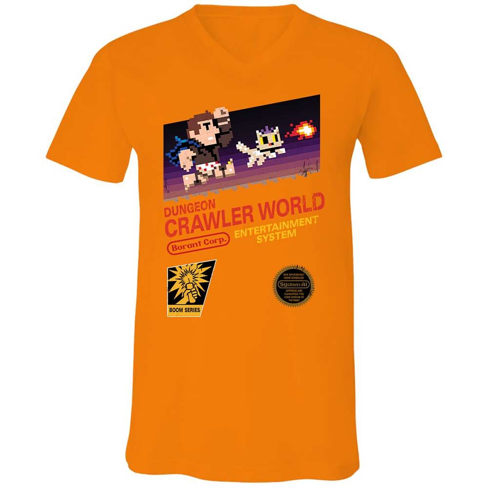 Unisex V-Neck T-Shirt - 4A2XHKXS - Orange - 12