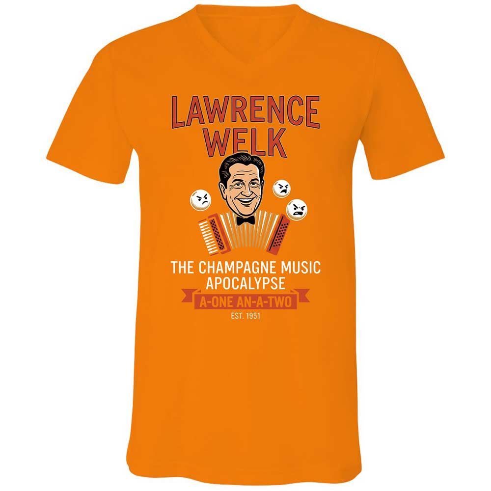 Unisex V-Neck T-Shirt - KYTFEP73 - Orange - 12