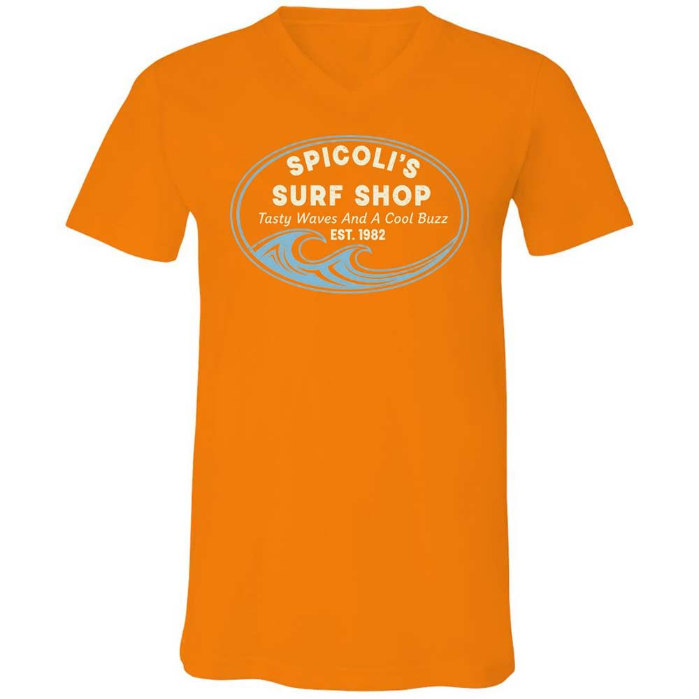 Unisex V-Neck T-Shirt - CV9UFMQT - Orange - 12