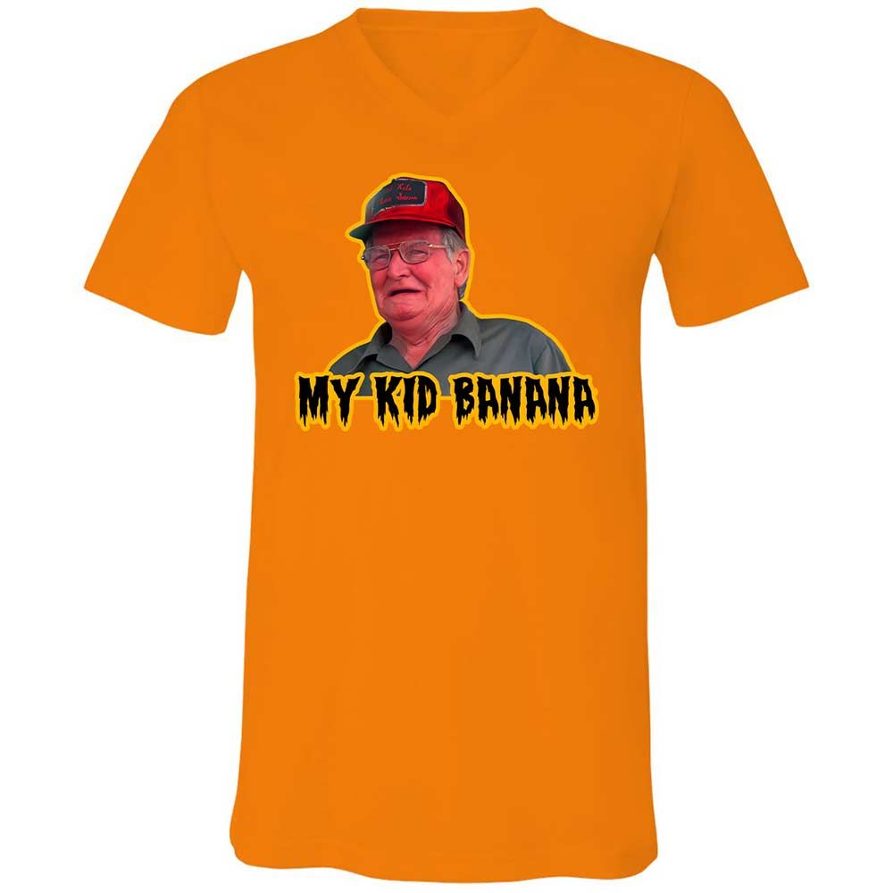 Unisex V-Neck T-Shirt - 1UWFVWZC - Orange - 12