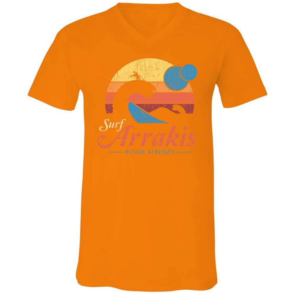 Unisex V-Neck T-Shirt - R8HHV14L - Orange - 12