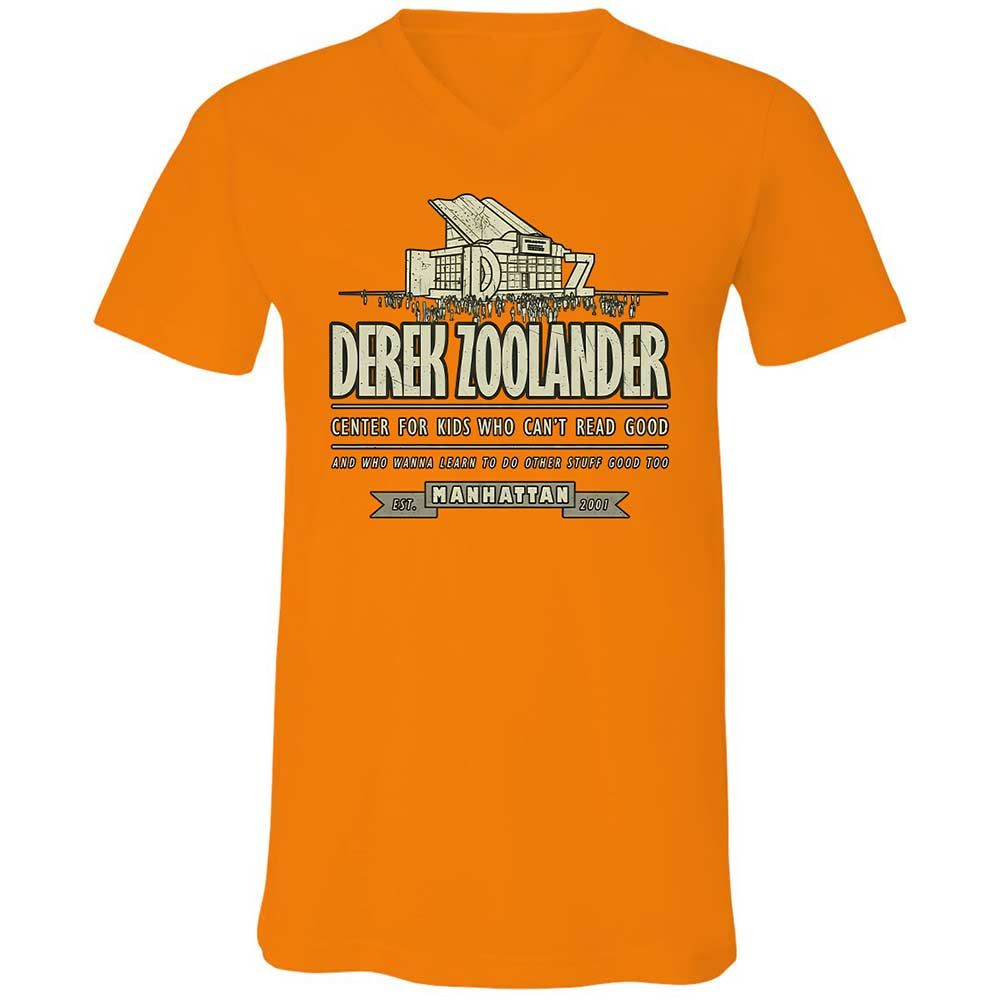 Unisex V-Neck T-Shirt - 453YTGM2 - Orange - 12