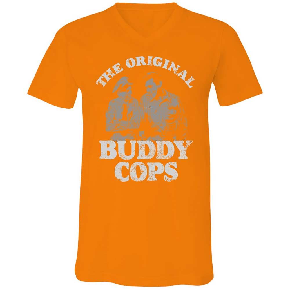Unisex V-Neck T-Shirt - LR89QXS4 - Orange - 12