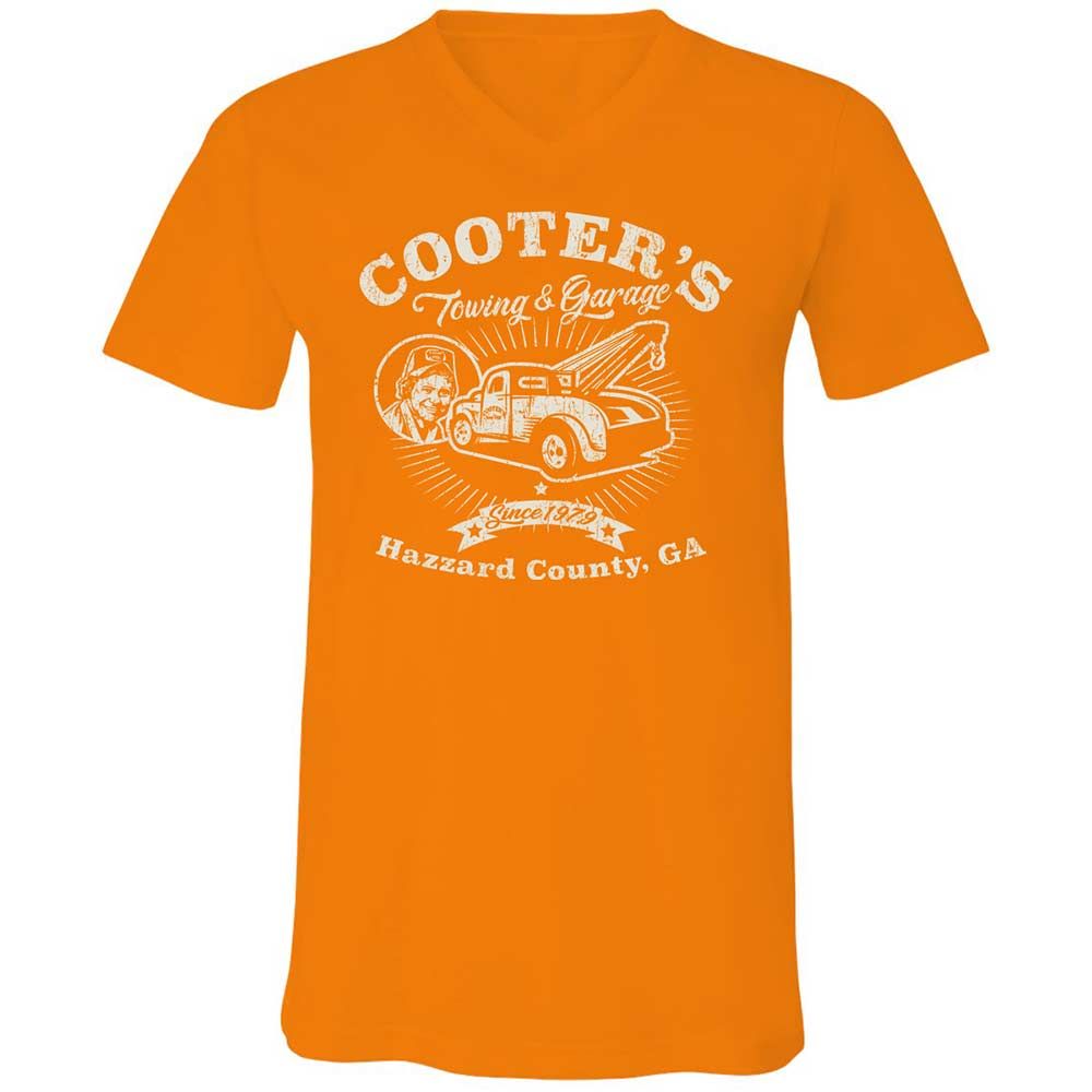 Unisex V-Neck T-Shirt - 6DJLME9A - Orange - 12