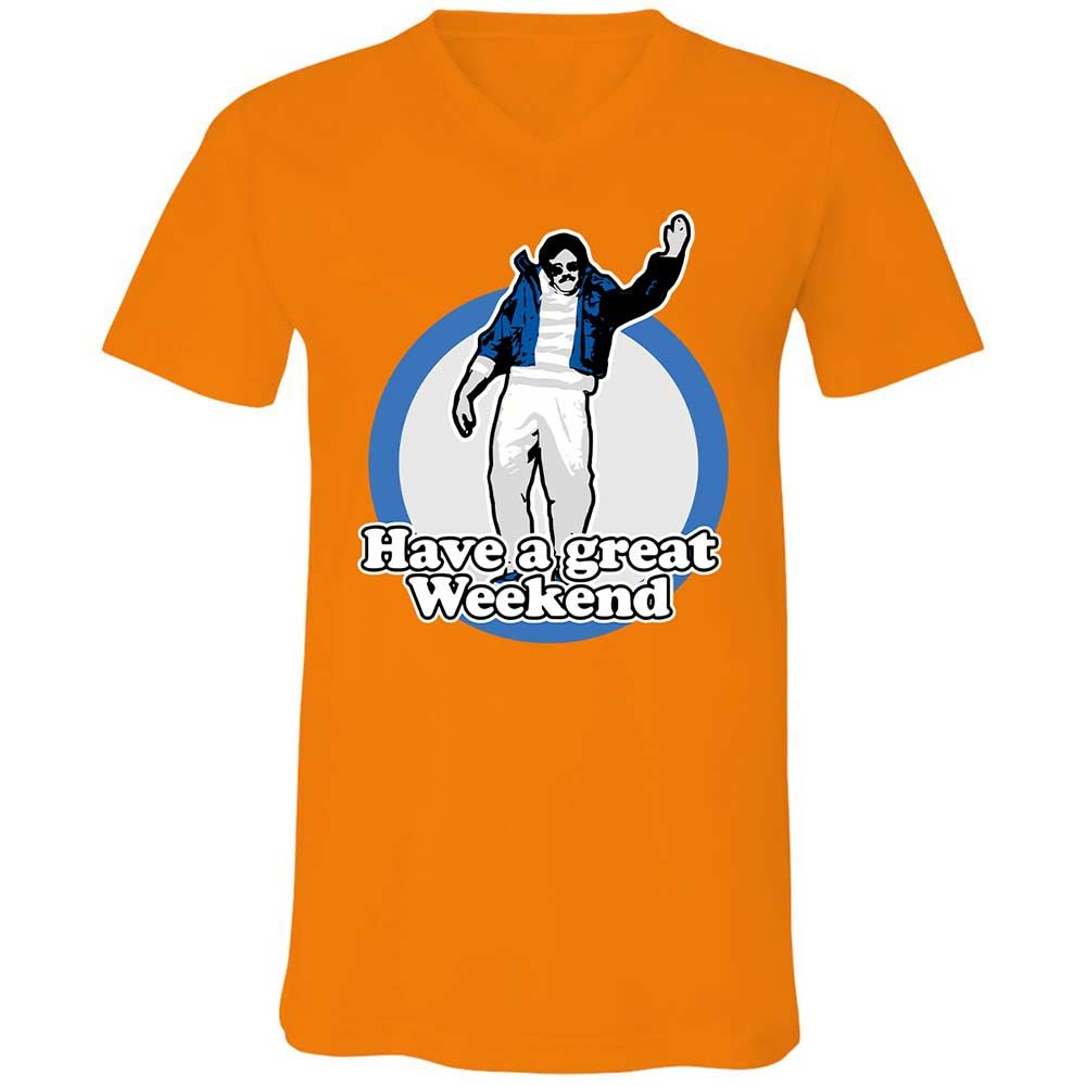 Unisex V-Neck T-Shirt - 2J579DL6 - Orange - 12