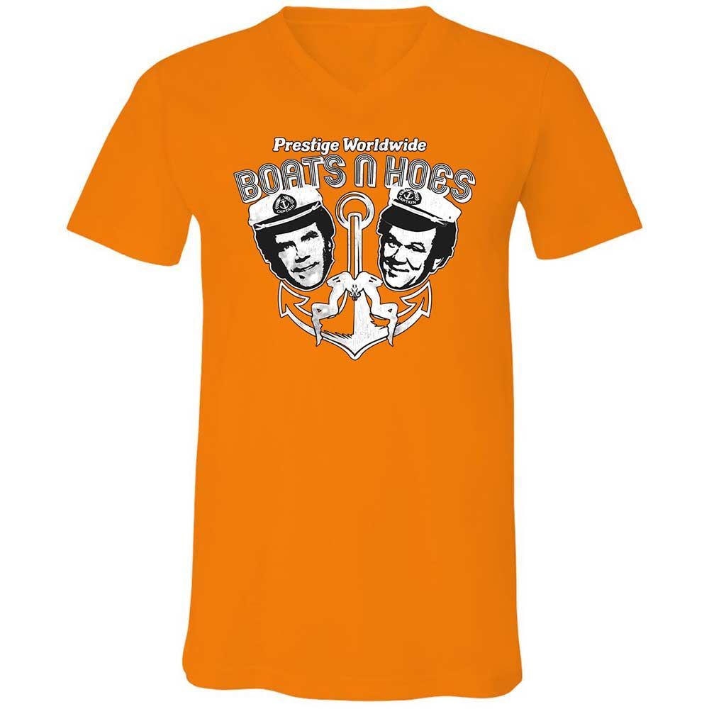 Unisex V-Neck T-Shirt - R9SCBAQ6 - Orange - 12