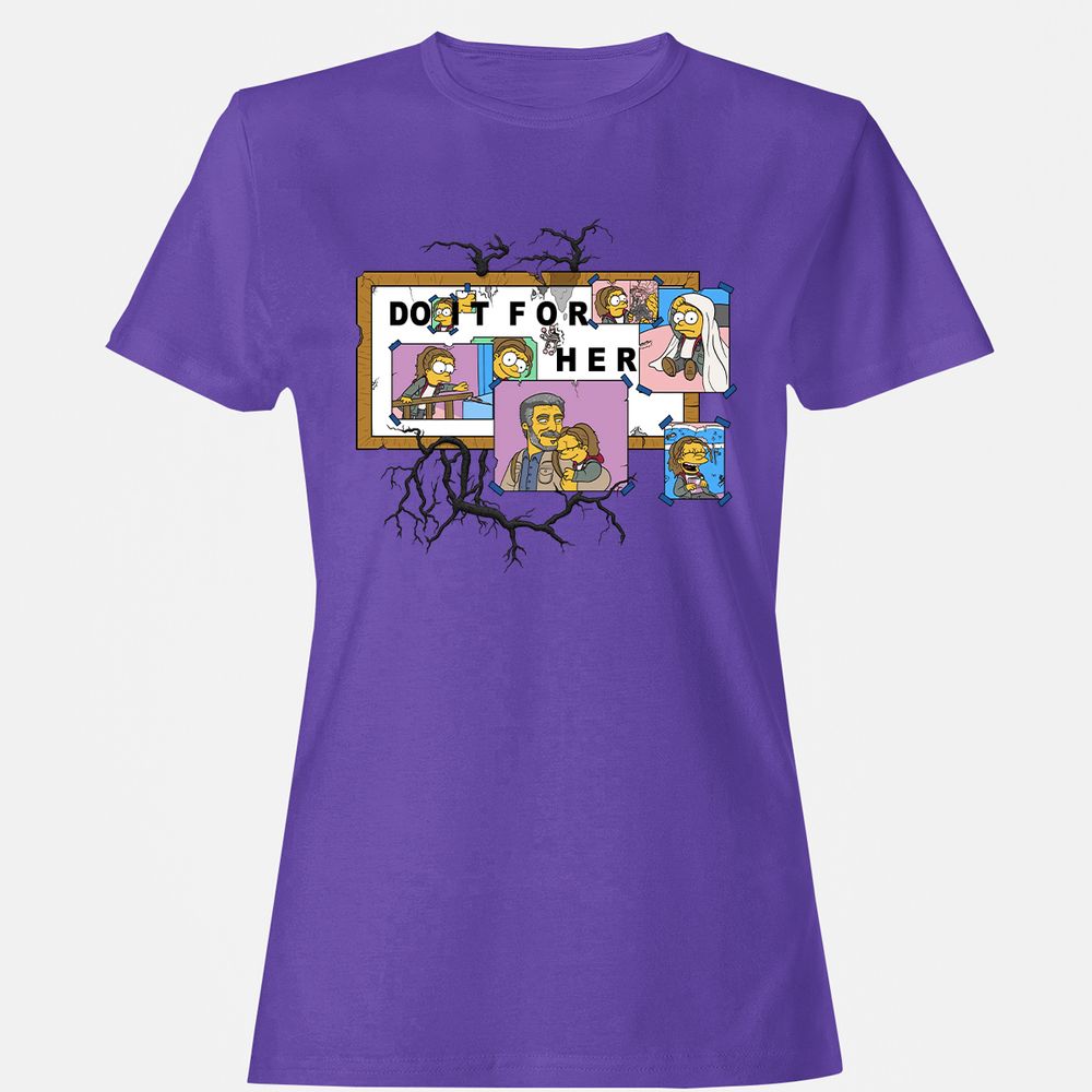 Women's T-Shirt - 77ELXE7H - Purple - 12