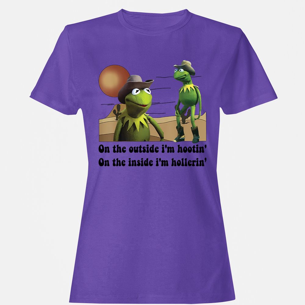 On the outside I'm hootin on the inside I'm hollerin - Purple - 12