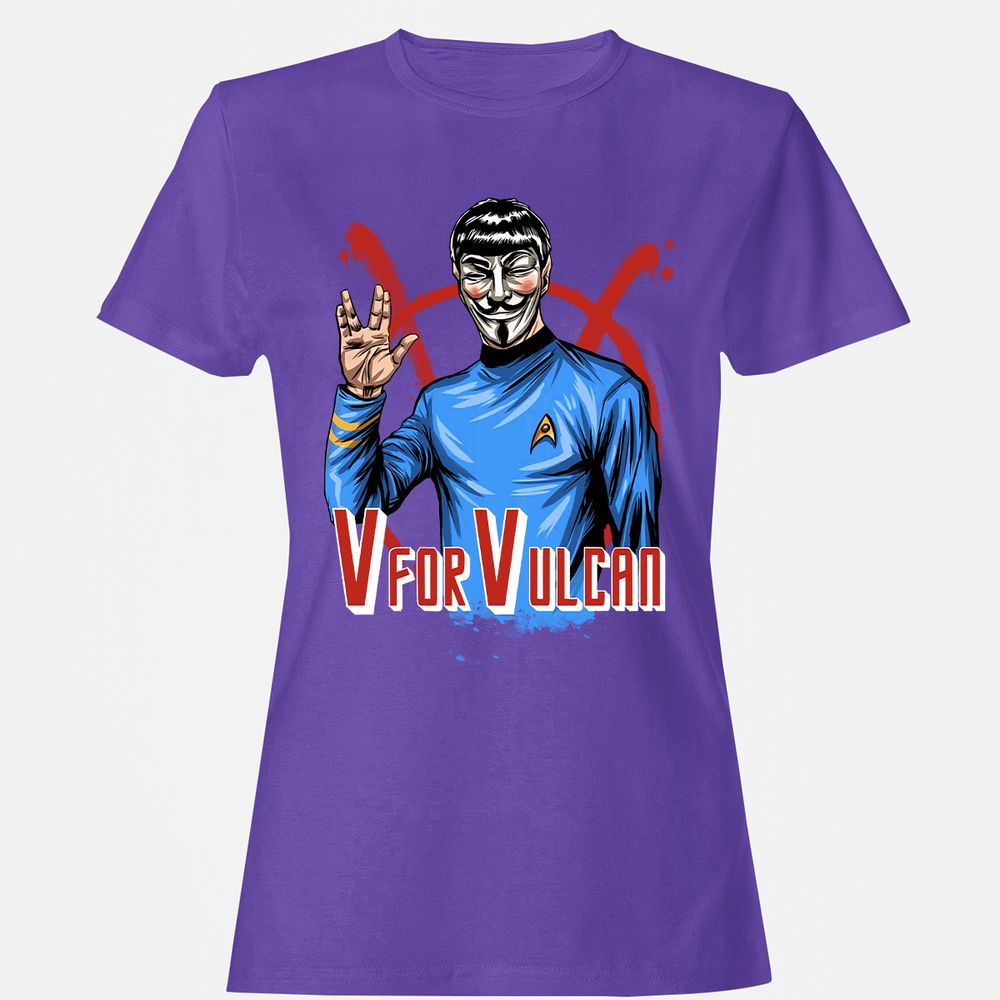Women's T-Shirt - U5F81ZRQ - Purple - 12