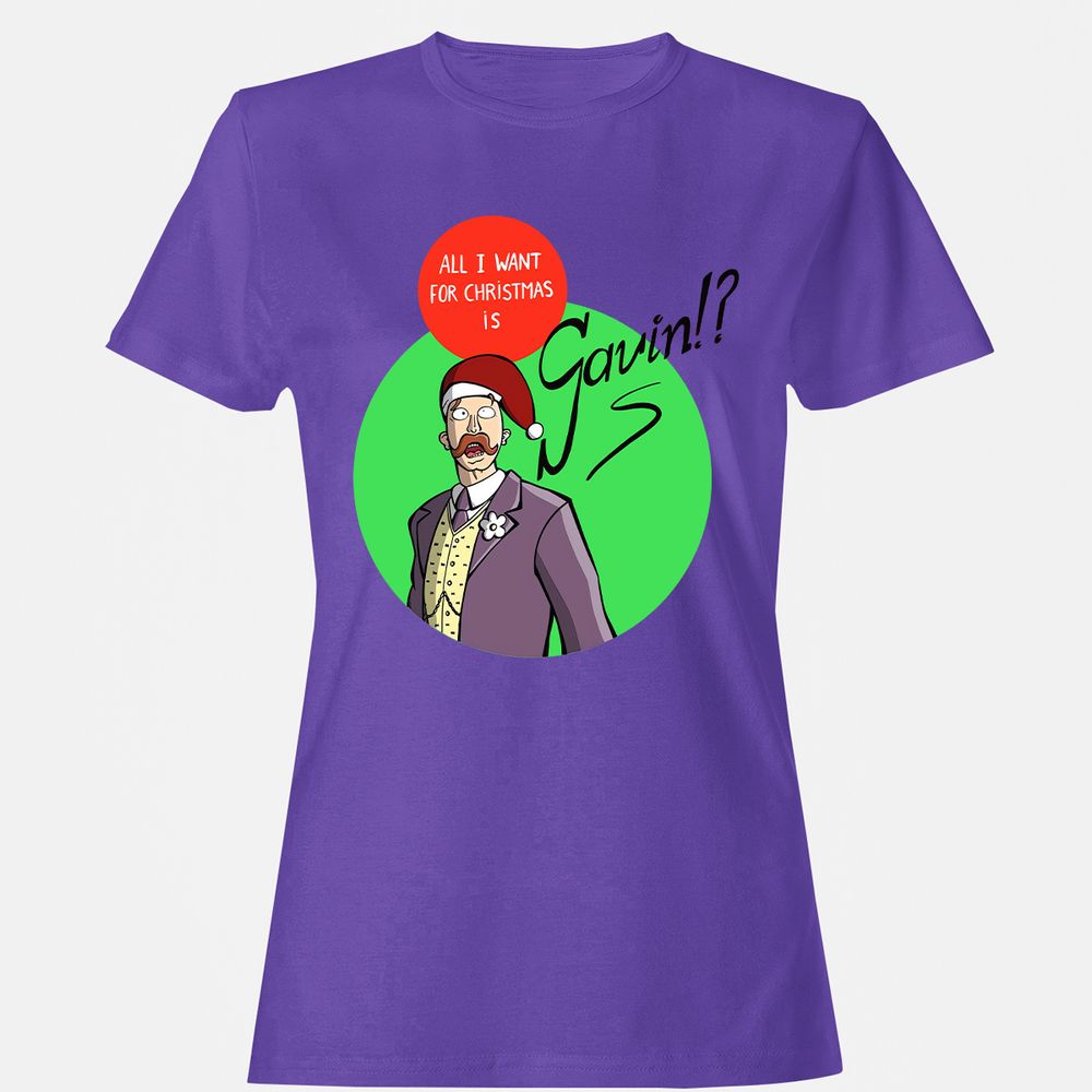 Women's T-Shirt - B5JMH1VX - Purple - 12